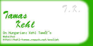 tamas kehl business card